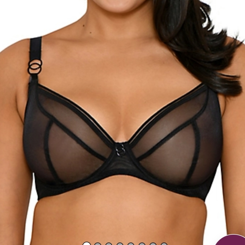 NWT Curvy Kate UK 32F // US 32G Sheer Plunge Bra